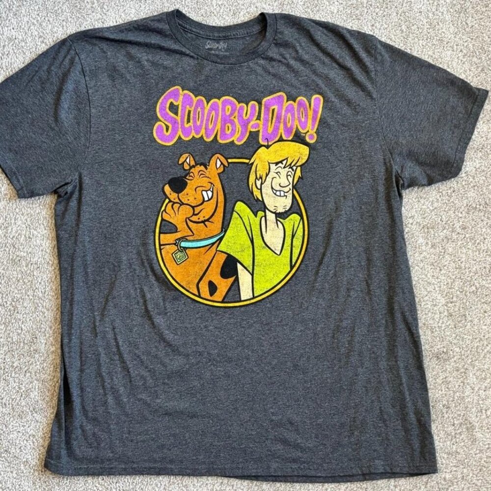 Scooby Doo Shirt Adult Gray Scooby Shaggy Size XL